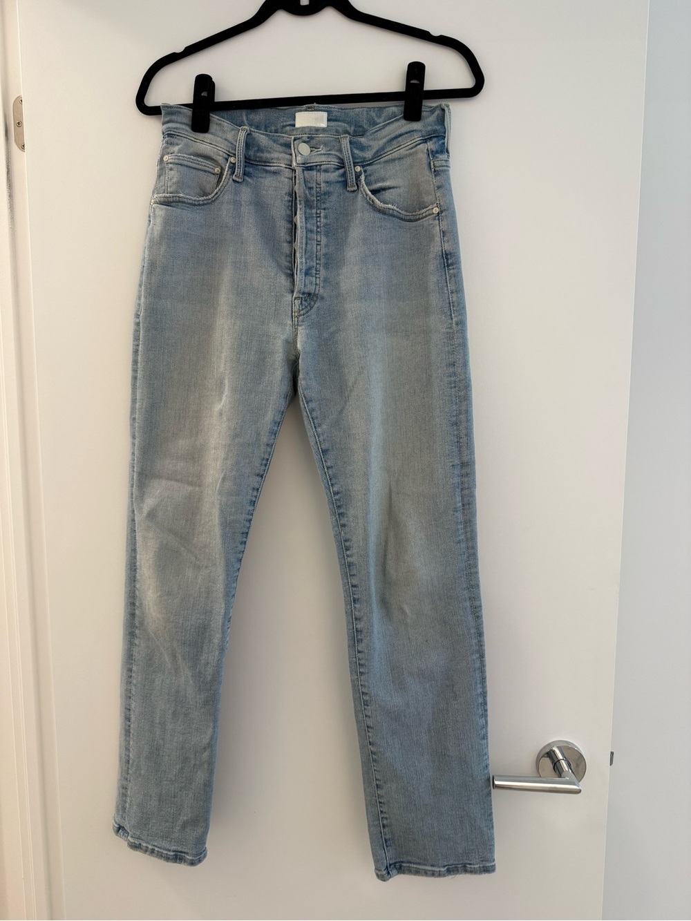 MOTHER Light Blue Straight-Leg Jeans